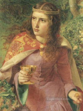 Victor Lienzo - La reina Leonor pintor victoriano Anthony Frederick Augustus Sandys